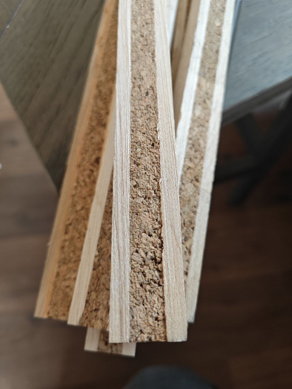 Компенсатор 3- слойный с деревом Клен+пробка+Клен 5х10х5х15х910